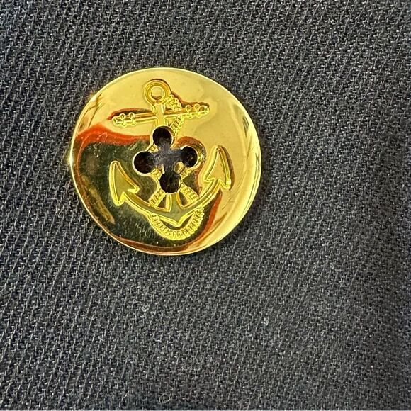 Ralph Lauren Navy Blue Wool Vintage Gold Button Pea Coat | 16 - Picture 6 of 8